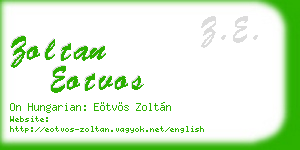 zoltan eotvos business card
