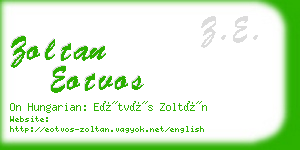 zoltan eotvos business card